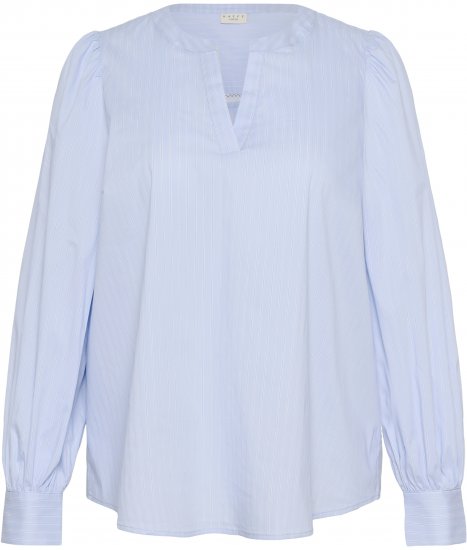 Kaffe Curve Juda Blouse Nantucket Breeze Stripe Blue - NAISTERIIDED 40-66 - 