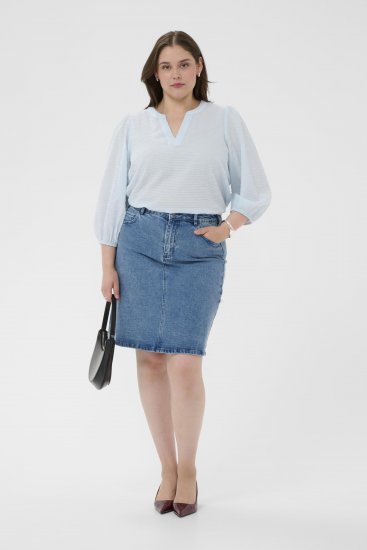 Kaffe Curve Penelopia Blouse Nantucket Breeze Blue - Pluusid - 