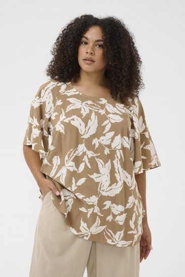 Kaffe Curve Marla Blouse Oak Chalk Leaf - Pluusid - 