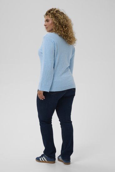 Kaffe Curve Jilanda V-Neck Pullover Blue - Kampsunid ja kudumid - 