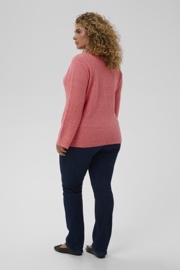 Kaffe Curve Jilanda V-Neck Pullover Red - Kampsunid ja kudumid - 