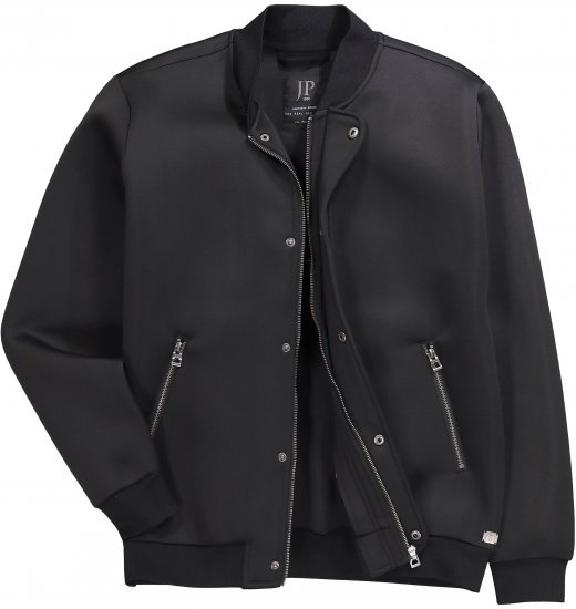 JP1880 College Jacket Scuba Fabric with Zipper Black - Jakid ja joped - Joped, suured suurused: 2XL – 12XL