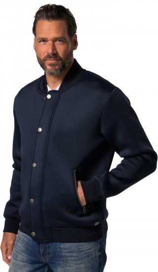 JP1880 College Jacket Scuba Fabric with Zipper Navy - Jakid ja joped - Joped, suured suurused: 2XL – 12XL