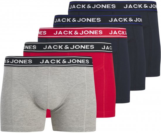 Jack & Jones Hector Solid Trunks 5-Pack Grey - Bokserid - Meeste suured bokserid