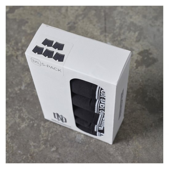 North Latitude 5-Pack Boxershorts Black - Bokserid - Meeste suured bokserid