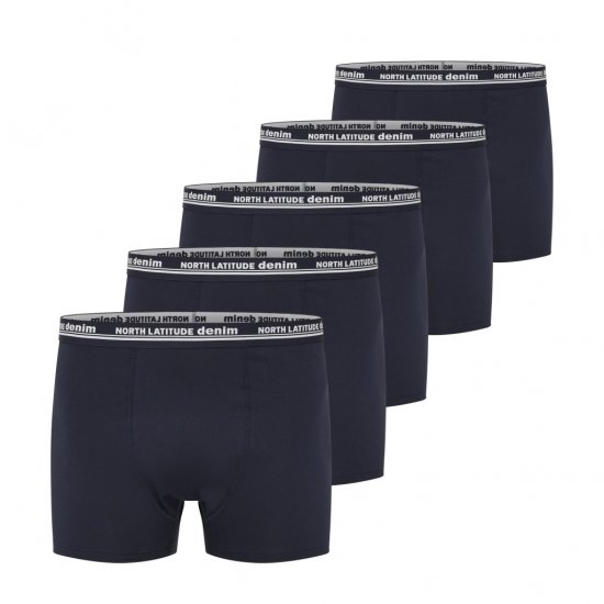 North Latitude 5-Pack Boxershorts Navy - Bokserid - Meeste suured bokserid