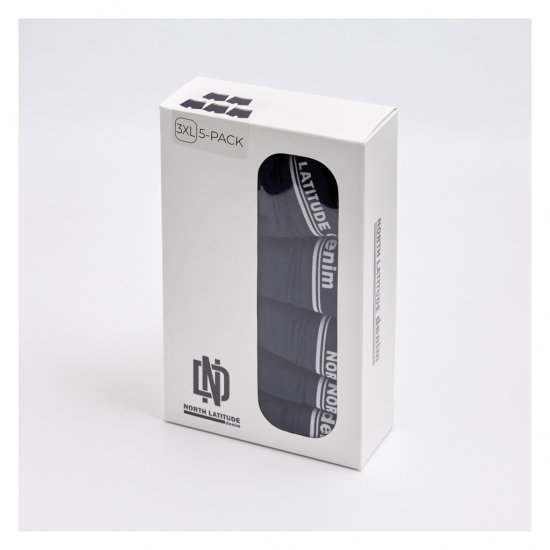 North Latitude 5-Pack Boxershorts Navy - Bokserid - Meeste suured bokserid