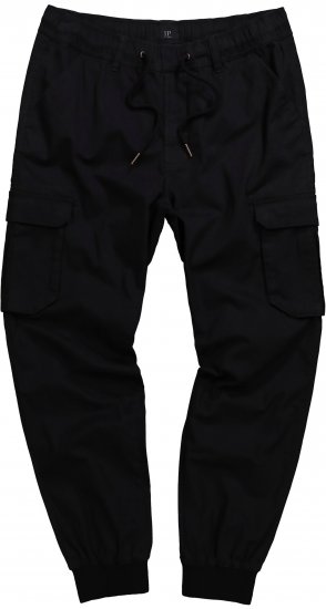 JP1880 Cargo Trousers with Many Pockets Stretchy Black - Teksad ja püksid - Meeste suured teksad W40 – W70