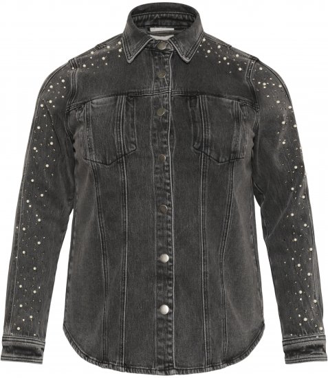Kaffe Curve Petri Denim Jacket Grey Vintage Wash - Joped - 