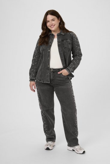 Kaffe Curve Petri Denim Jacket Grey Vintage Wash - Joped - 
