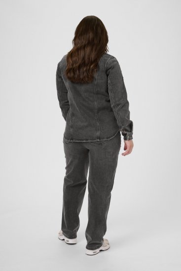 Kaffe Curve Petri Denim Jacket Grey Vintage Wash - Joped - 