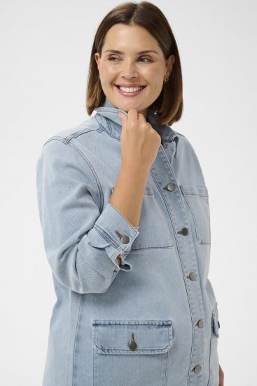 Kaffe Curve Ninna Casual Jacket Light Blue Washed - Joped - 