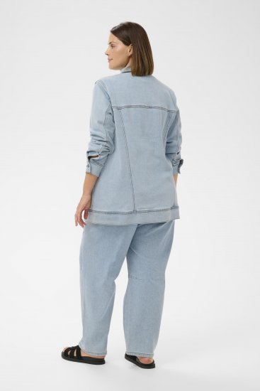 Kaffe Curve Ninna Casual Jacket Light Blue Washed - Joped - 