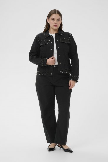 Kaffe Curve Brenn Twill Jacket Washed Black - Teksajakid - 