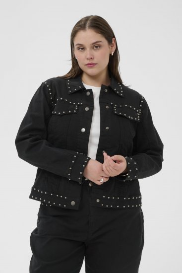 Kaffe Curve Brenn Twill Jacket Washed Black - Teksajakid - 