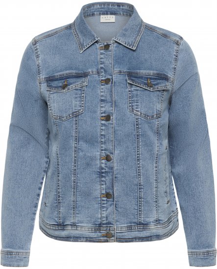 Kaffe Curve Vilana Denim Jacket Washed Blue - Teksajakid - 