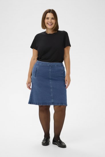 Kaffe Curve Leni Denim Skirt Blue - Seelikud - 