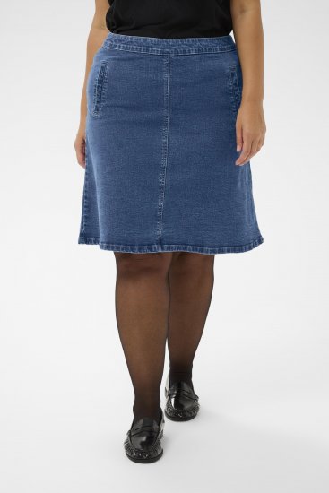 Kaffe Curve Leni Denim Skirt Blue - Seelikud - 