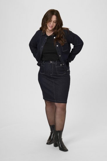 Kaffe Curve Roria Denim Skirt Dark Blue - Seelikud - 