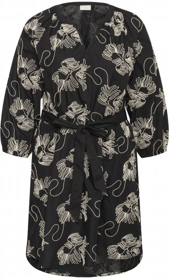 Kaffe Curve Kimmie Dress Black Chalk Embroidery - Midikleidid - 