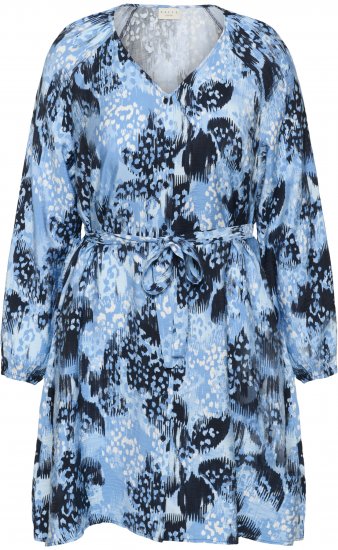 Kaffe Curve Aliana Dress Blue Flower Animal - Midikleidid - 