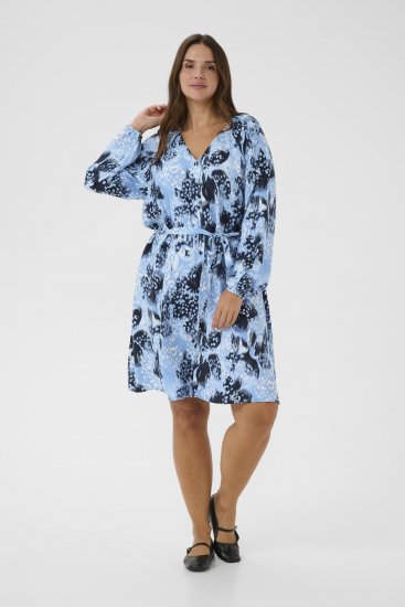 Kaffe Curve Aliana Dress Blue Flower Animal - Midikleidid - 