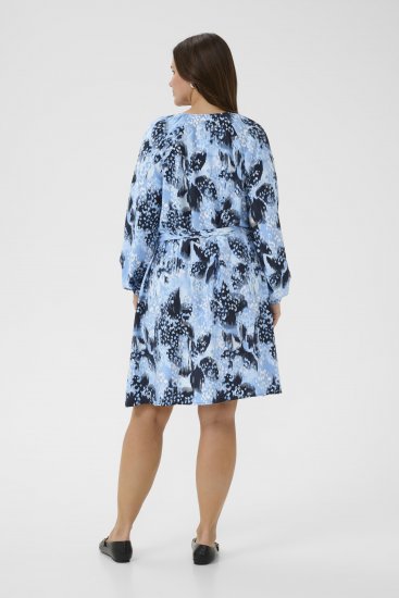 Kaffe Curve Aliana Dress Blue Flower Animal - Midikleidid - 