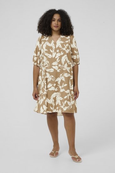 Kaffe Curve Marla Dress Oak Chalk Leaf - Midikleidid - 