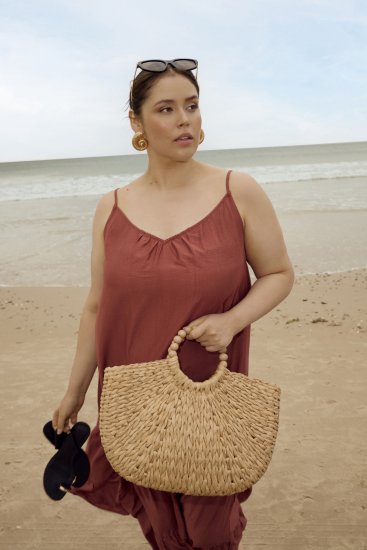 Kaffe Curve Emilia Dress Henna Brown - Maksikleidid - 