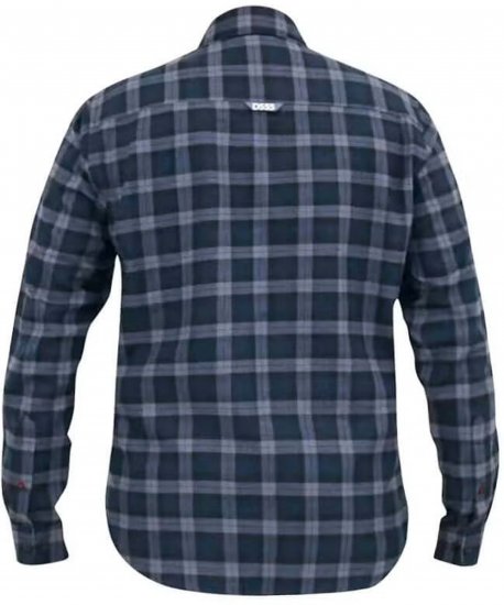 D555 Luton Checked Flanell Shirt Navy - Särgid - Meeste suured särgid 2XL – 8XL