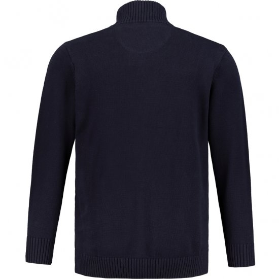 JP1880 Cardigan Knitted with Zipper Navy TALL - MEESTERIIDED MT-6XLT - Pikad meeste riided