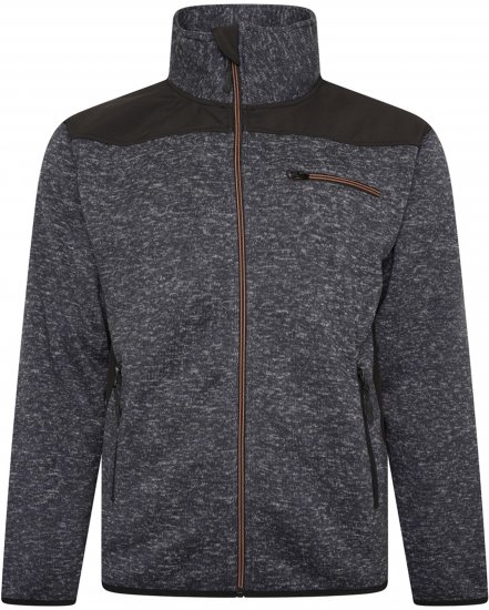 Kam jeans KV133 Twisted Marl Fleece Jacket Black - Jakid ja joped - Joped, suured suurused: 2XL – 12XL