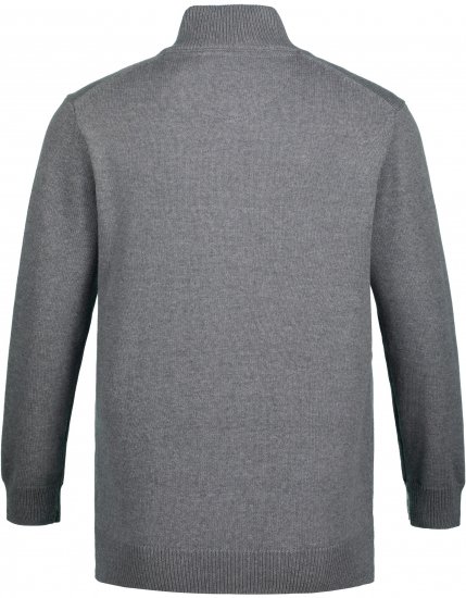 JP1880 Sweater Quarter Zipper Grey - Sviitrid ja dressipluusid - Meeste suured kapuutsiga jakid suurustes 2XL – 14XL