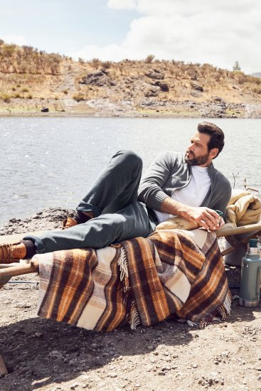 JP1880 Cardigan Knitted with Zipper Grey - Sviitrid ja dressipluusid - Meeste suured kapuutsiga jakid suurustes 2XL – 14XL