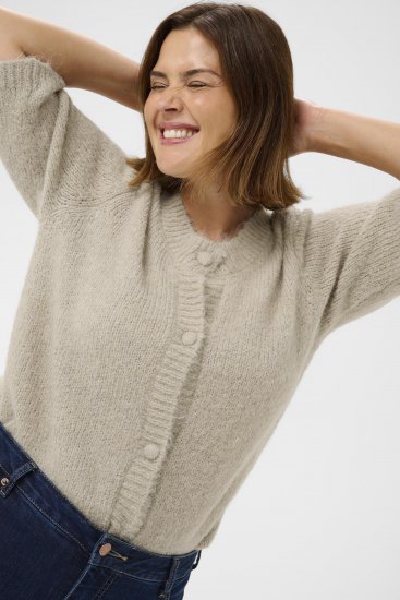 Kaffe Curve Emilia Cardigan Feather Grey Melange - Kardiganid - 