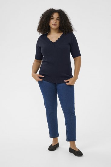 Kaffe Curve Leani Knitted Pullover Midnight Marine - Kudumid - 