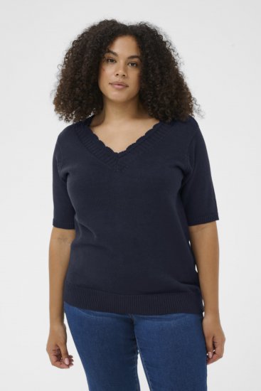 Kaffe Curve Leani Knitted Pullover Midnight Marine - Kudumid - 