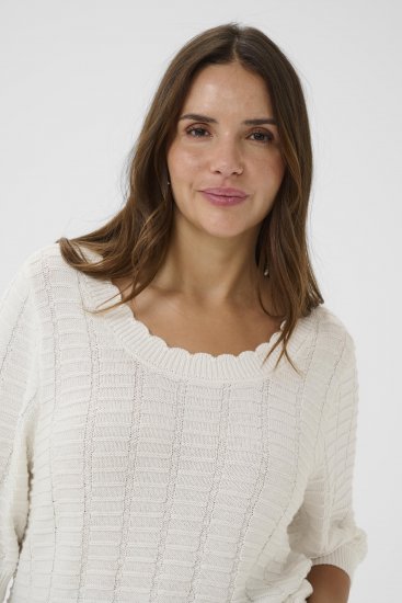 Kaffe Curve Lotia Pullover Chalk - Kudumid - 