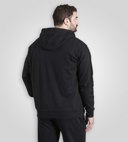 Duke Kenilworth Pin Tuck Sleeves Zip Through Hoodie Dark Navy TALL - TALL dressipluusid - 