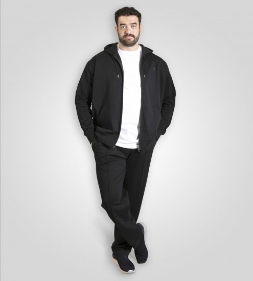 Duke Kenilworth Pin Tuck Sleeves Zip Through Hoodie Dark Navy TALL - TALL dressipluusid - 