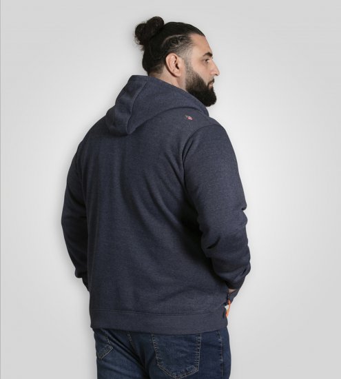 D555 Mansfield Hoodie with Zipper Navy - Sviitrid ja dressipluusid - Meeste suured kapuutsiga jakid suurustes 2XL – 14XL