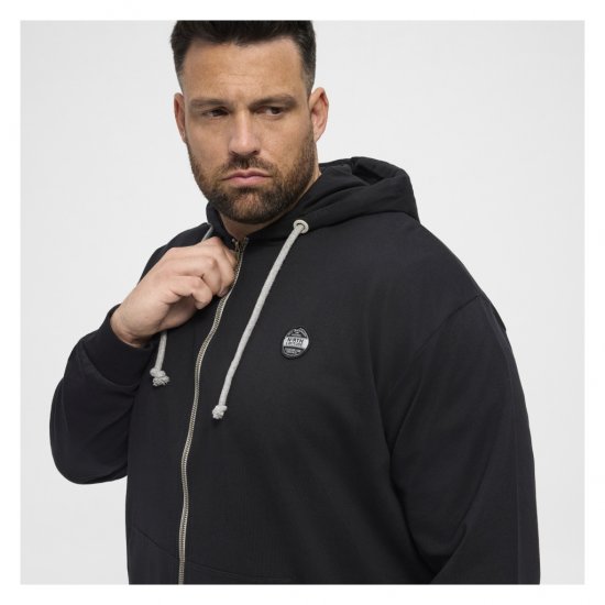 North Latitude Cardigan Hoodie Black - Sviitrid ja dressipluusid - Meeste suured kapuutsiga jakid suurustes 2XL – 14XL