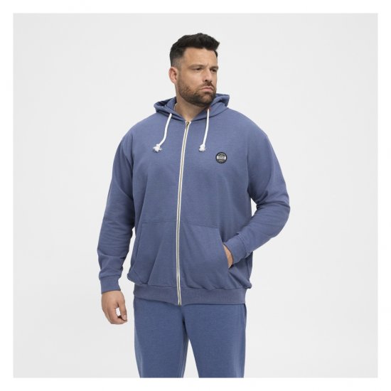 North Latitude Cardigan Hoodie Blue - Sviitrid ja dressipluusid - Meeste suured kapuutsiga jakid suurustes 2XL – 14XL