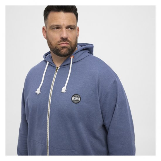 North Latitude Cardigan Hoodie Blue - Sviitrid ja dressipluusid - Meeste suured kapuutsiga jakid suurustes 2XL – 14XL