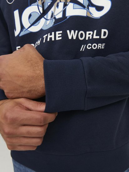 Jack & Jones Hunt Hoodie Navy - Sviitrid ja dressipluusid - Meeste suured kapuutsiga jakid suurustes 2XL – 14XL