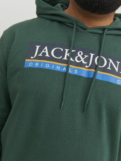 Jack & Jones Codyy Hoodie Green - Sviitrid ja dressipluusid - Meeste suured kapuutsiga jakid suurustes 2XL – 14XL