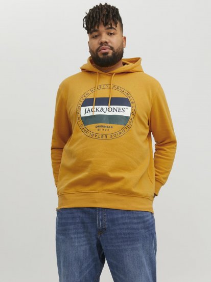 Jack & Jones Codyy Hoodie Yellow - Sviitrid ja dressipluusid - Meeste suured kapuutsiga jakid suurustes 2XL – 14XL