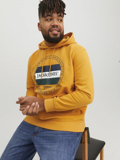 Jack & Jones Codyy Hoodie Yellow - Sviitrid ja dressipluusid - Meeste suured kapuutsiga jakid suurustes 2XL – 14XL