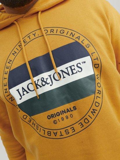 Jack & Jones Codyy Hoodie Yellow - Sviitrid ja dressipluusid - Meeste suured kapuutsiga jakid suurustes 2XL – 14XL
