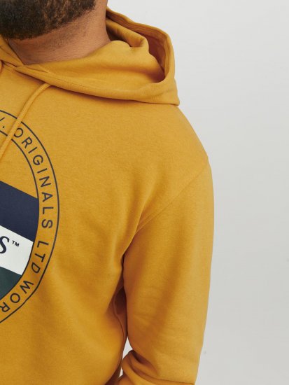 Jack & Jones Codyy Hoodie Yellow - Sviitrid ja dressipluusid - Meeste suured kapuutsiga jakid suurustes 2XL – 14XL